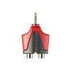 Roxtone RPAN350 - redukcja przejściówka wtyku 1 x 3.5mm stereo do 2 x RCA żeńska