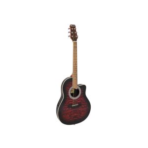 DIMAVERY RB-300 Rounded Back, red - gitara elektro-akustyczna