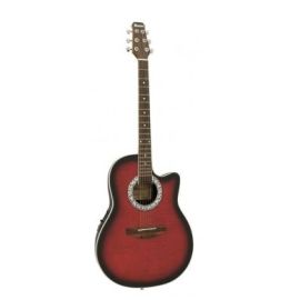 DIMAVERY RB-300 Rounded Back, red - gitara elektro-akustyczna