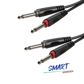 Roxtone SACC100L3 - Kabel audio 2x Jack 6.3mm / 2x Jack 6.3mm (3m)