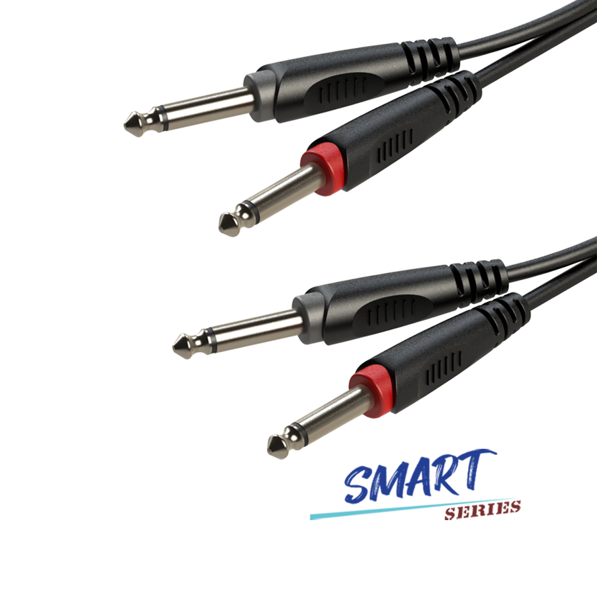 Roxtone SACC100L3 - Kabel audio 2x Jack 6.3mm / 2x Jack 6.3mm (3m)