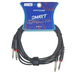 Roxtone SACC100L3 - Kabel audio 2x Jack 6.3mm / 2x Jack 6.3mm (3m)
