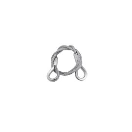 EUROLITE Steel Rope 600x3mm silver with Thimbles - linka montażowa zabezpieczająca