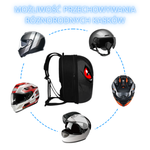  DH Style Cycling Backpack plecak rowerowy motocyklowy 2x ekran LED RGB oczy wodoodporny USB-A aplikacja Bluetooth 