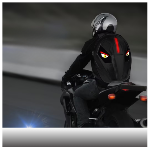  DH Style Cycling Backpack plecak rowerowy motocyklowy 2x ekran LED RGB oczy wodoodporny USB-A aplikacja Bluetooth 