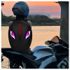  DH Style Cycling Backpack plecak rowerowy motocyklowy 2x ekran LED RGB oczy wodoodporny USB-A aplikacja Bluetooth 