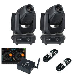 Showtec 2x Phantom 65 Spot + Das Light LIGHT RIDER LR512 - zestaw