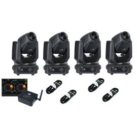 Showtec 4x Phantom 65 Spot + Das Light LIGHT RIDER LR512 - zestaw