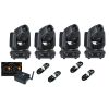 Showtec 4x Phantom 65 Spot + Das Light LIGHT RIDER LR512 - zestaw