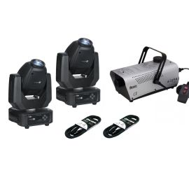 Showtec 2x Phantom 65 Spot + Antari F-80Z - zestaw oświetleniowy