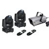 Showtec 2x Phantom 65 Spot + Antari F-80Z - zestaw oświetleniowy