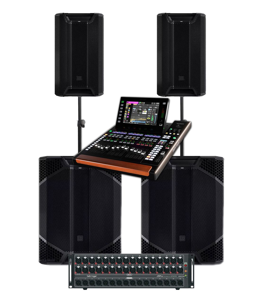 LD Systems 2x ICOA PRO 12 A + 2x ICOA PRO SUB 21 A + Behringer WING COMPACT -- zestaw nagłośnieniowy