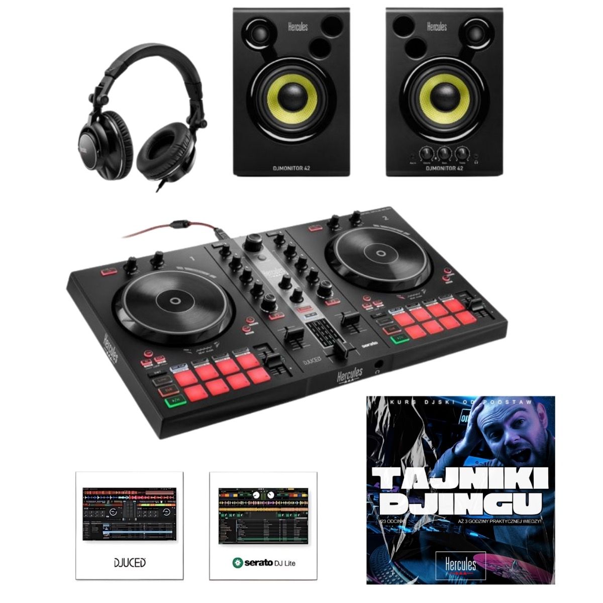 Hercules DJ Essentials Kit - gotowy zestaw Djski