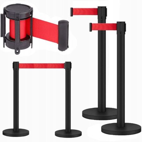 NN RCB 1 solidny czarny słupek odgradzający zestaw