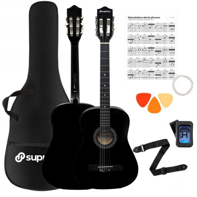 SUPRIMO CGS1 BK gitara klasyczna 4/4 czarna do nau