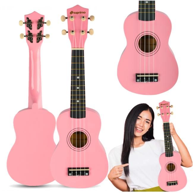 SUPRIMO UK21 PK ukulele sopranowe 21"" różowe drewn