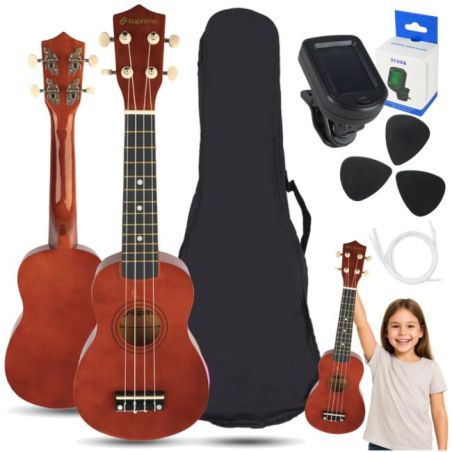 SUPRIMO UK21 SET DW ukulele sopranowe 21"" ciemne