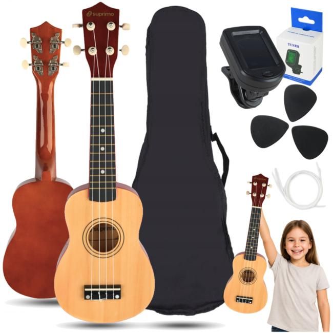 SUPRIMO UK21 SET NW ukulele sopranowe 21"" naturaln