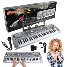 SUPRIMO 824 USB keyboard edukacyjny klawisze organy dla dzieci do nauki gry pulpit do nut mikrofon odtwarzacz MP3 AUX wyjście sł