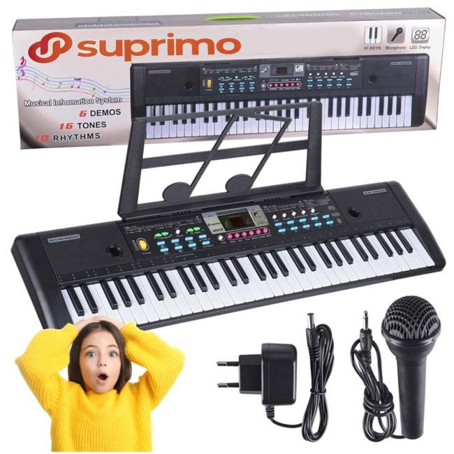SUPRIMO 605 UFB KEYBOARD organy z mikrofonem dla d SUPRIMO 605 UFB KEYBOARD organy z mikrofonem dla dzieci