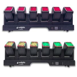 EVOLIGHTS 6 CANNON belka oświetleniowa 6x głowica ruchoma beam efekt ring DMX 6x60W RGBW LED+126x0,3W RGB LED 2x uchwyt montażo