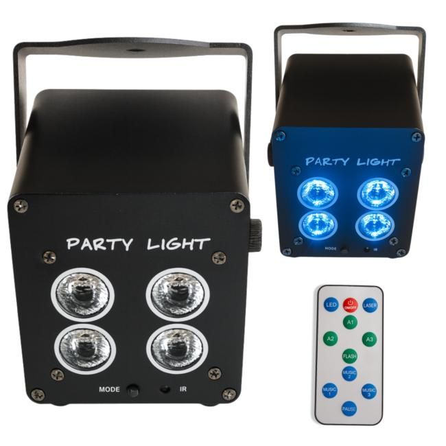 LIGHT4ME ACCU PAR 4x3W reflektor akumulatorowy 360 LIGHT4ME ACCU PAR 4x3W reflektor akumulatorowy 360