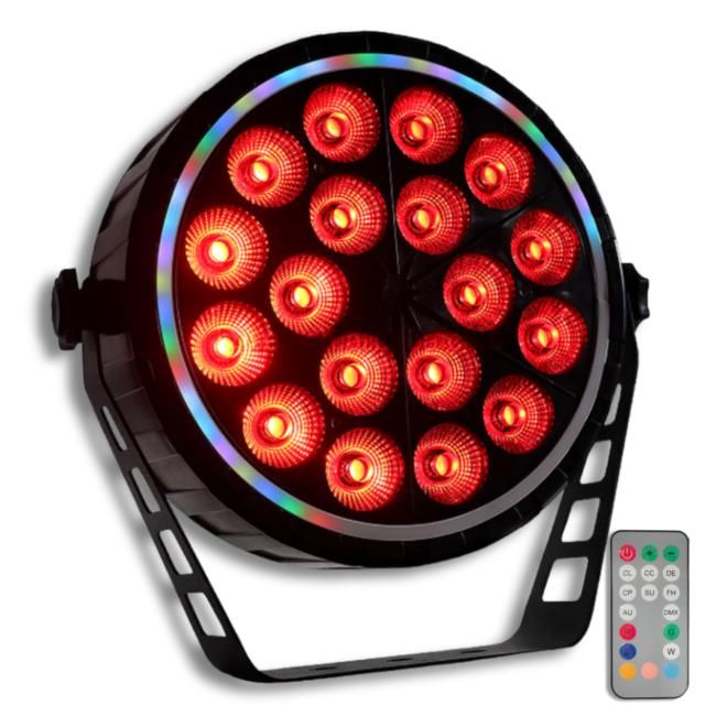 LIGHT4ME RING PAR 18 RGBW reflektor sceniczny efek LIGHT4ME RING PAR 18 RGBW - reflektor sceniczny ring DMX + pilot