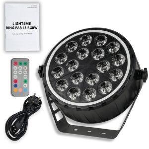 LIGHT4ME RING PAR 18 RGBW - reflektor sceniczny ring DMX + pilot