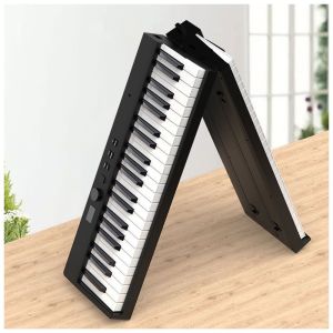 V-TONE PFP pianino cyfrowe przenośne składane czarne 88 klawiszy pulpit do nut pokrowiec USB-C