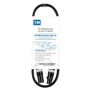 Accu-Cable AC-PRO XLR audio cable 1,0m - kabel mikrofonowy XLR (1m)
