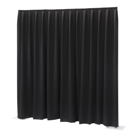 Wentex P&D Curtain MGS 175 g/m² Black - 330 x 500 cm (W x H) - pleated