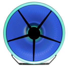 Showtec Goliath - reflektor retro z podwójnym pierścieniem LED RGB