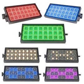  LIGHT4ME VENOM STROBE PANEL V2 stroboskop sceniczny efekt oświetleniowy LED DMX 524x0,3W RGB SMD 5050+24x3W WW uchwyt montażowy