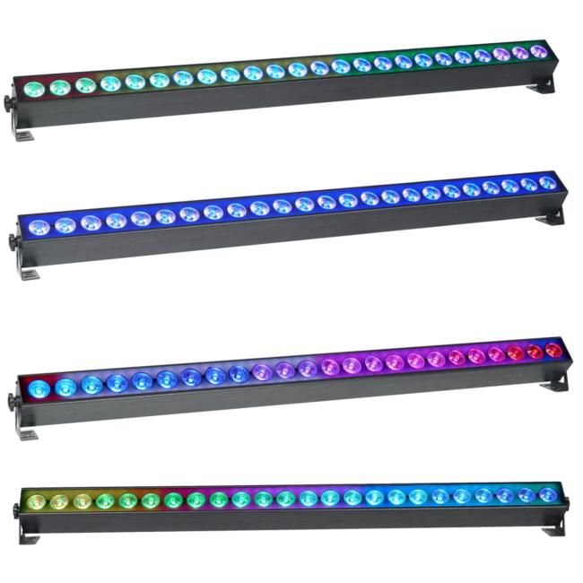  LIGHT4ME AURA PIXEL BAR 24x3W RGBW LED listwa oświetleniowa DMX efekt aura 96x0,2W RGB SMD 5050 dekoracja światłem 2x uchwyt mo