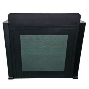  DNA DJ BOOTH MESH BK stanowisko DJ stół czarny stalowy siatka perforowana osłona blatu pokrowiec transportowy zestaw do 50 kg 