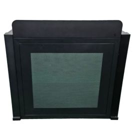  DNA DJ BOOTH MESH BK stanowisko DJ stół czarny stalowy siatka perforowana osłona blatu pokrowiec transportowy zestaw do 50 kg 