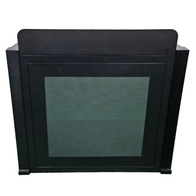  DNA DJ BOOTH MESH BK stanowisko DJ stół czarny stalowy siatka perforowana osłona blatu pokrowiec transportowy zestaw do 50 kg 