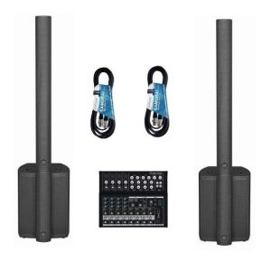 WHARFEDALE 2x ISOLINE AX912 BLACK - aktywny zestaw nagłośnieniowy