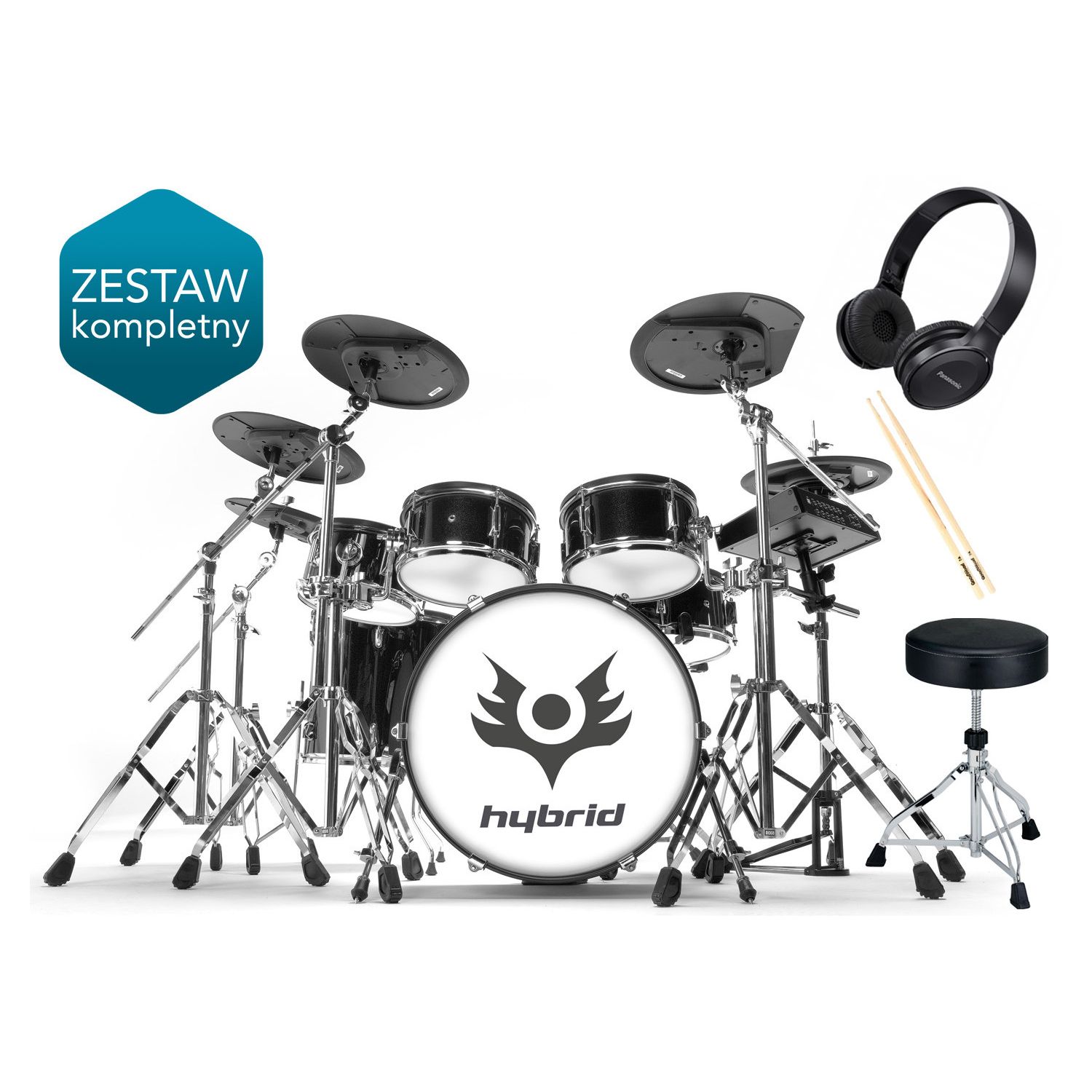 Black Hawk VXD Hybrid PRO Zestaw - perkusja elektroniczna