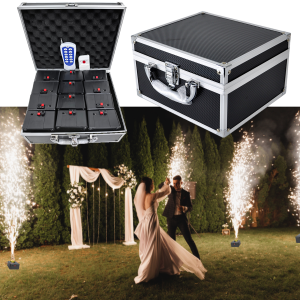 NN SL12 bezprzewodowy system do zdalnego odpalania fontann iskier 12 odbiorników case 2 piloty