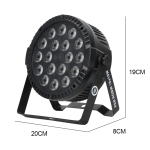  LIGHT4ME PAR RGBW 18x10W reflektor sceniczny oświetlenie LED DMX pilot bezprzewodowy uchwyt montażowy 