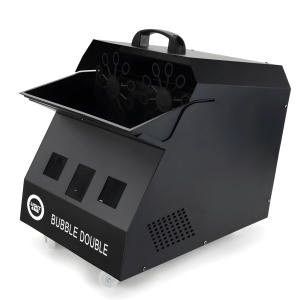  LIGHT4ME BUBBLE DOUBLE wytwornica baniek 300W czarna kółka transportowe pilot bezprzewodowy 