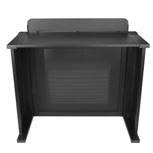  DNA DJ BOOTH MESH BK stanowisko DJ stół czarny stalowy siatka perforowana osłona blatu pokrowiec transportowy zestaw do 50 kg 