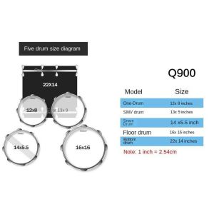 Asanasi Q900-Black - zestaw perkusyjny