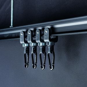 WENTEX Carabiner 6 x 60 mm - 10 pieces- black