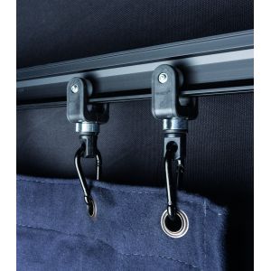 WENTEX Carabiner 6 x 60 mm - 10 pieces- black