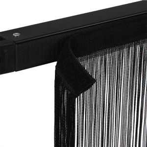 WENTEX String Curtain Black, 220 gram/m² 300 x 300 cm (W x H) - unpleated