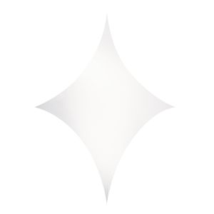 WENTEX Stretch Shape Diamond Large White 2.5 m (W) - 3.75 m (H)