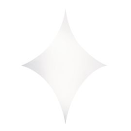 WENTEX Stretch Shape Diamond Large White 2.5 m (W) - 3.75 m (H)
