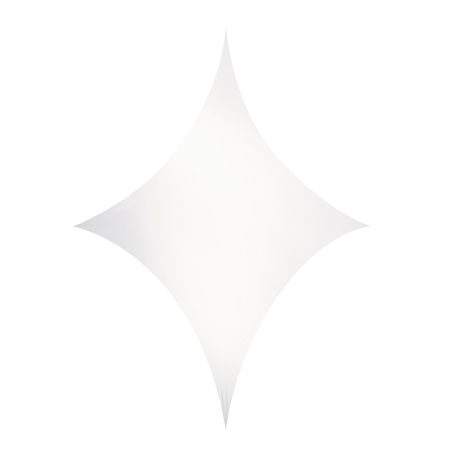 WENTEX Stretch Shape Diamond Large White 2.5 m (W) - 3.75 m (H)
